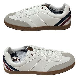 Ben Sherman Size 11.5 Rory Sneaker Low Top White Faux Suede NWB